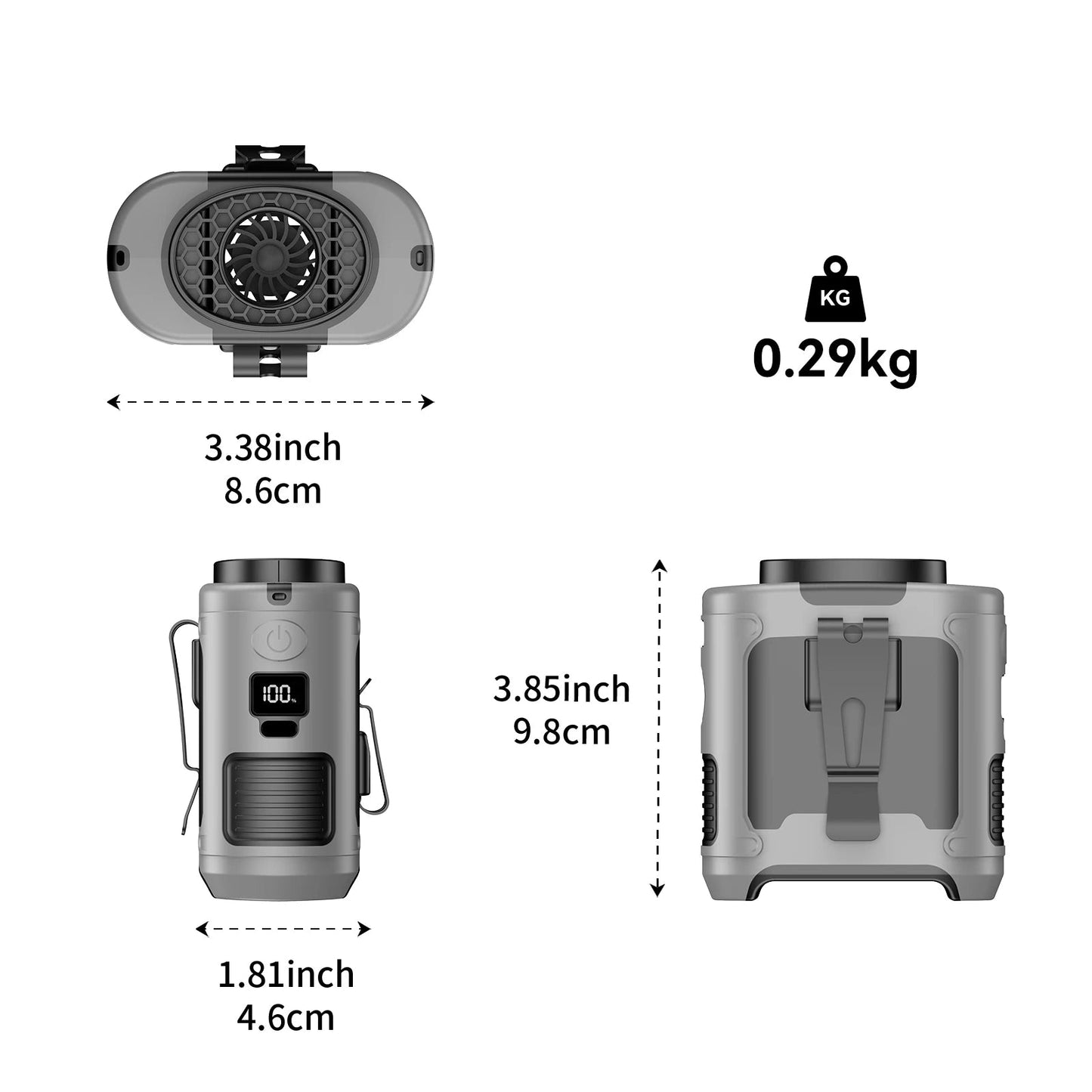 10000mAh Portable Waist Fan