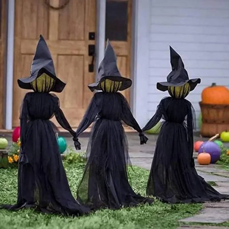 3-Pc Sound Activated Halloween Witch Set