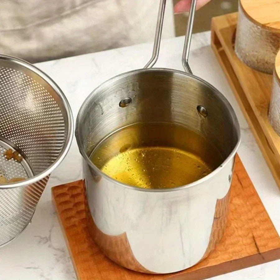 1200ml Stainless Steel Deep Fryer Pot