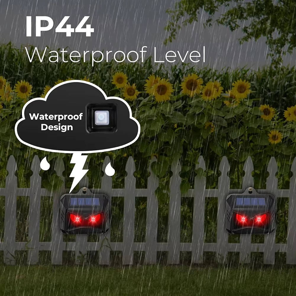 Solar Powered Ultrasonic Animal Repellent, 2-Pack