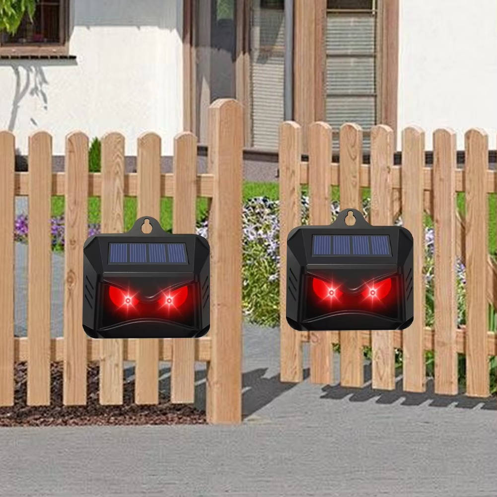 Solar Powered Ultrasonic Animal Repellent, 2-Pack