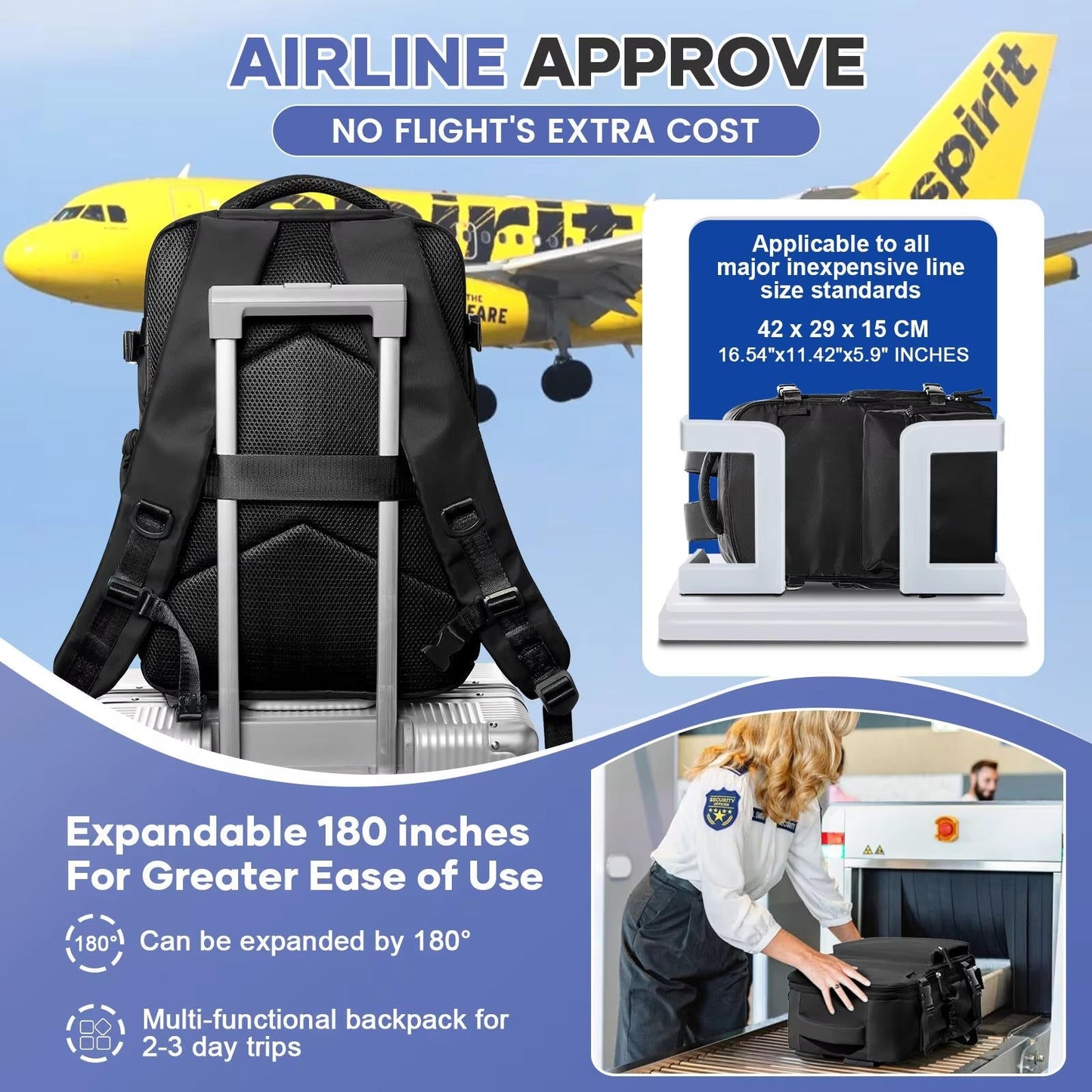 15.6in Vacuum Compression Travel Backpack