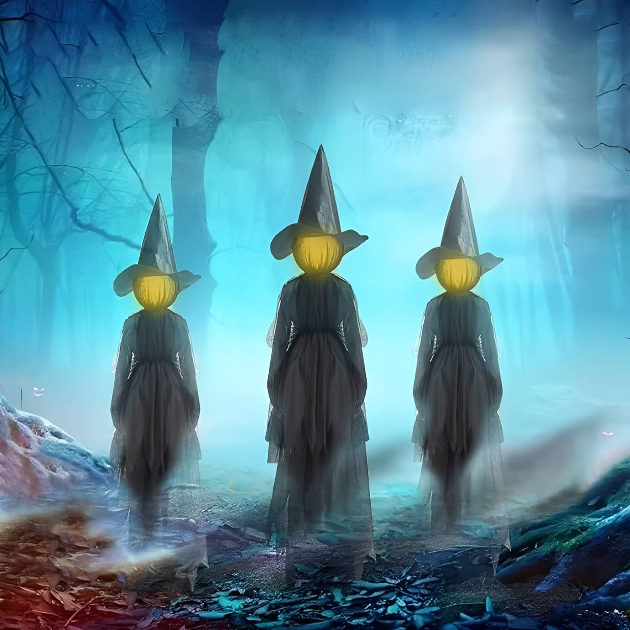 3-Pc Sound Activated Halloween Witch Set