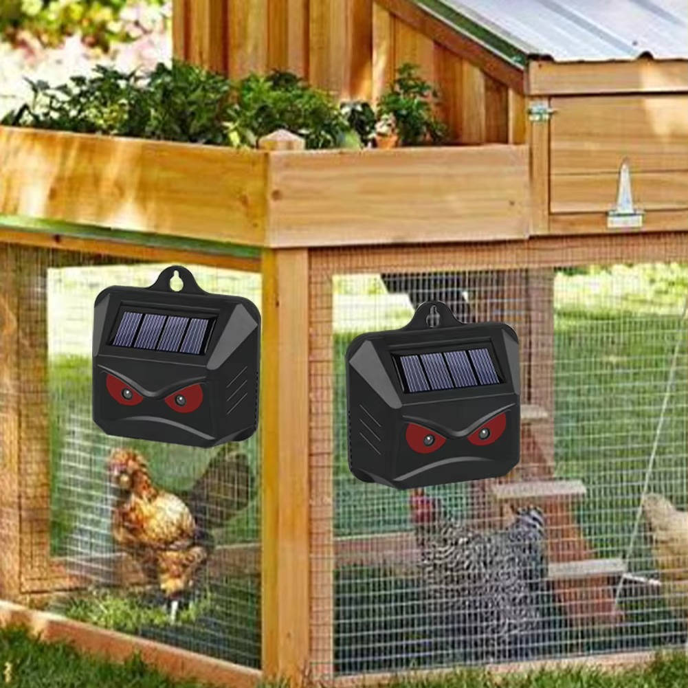 Solar Powered Ultrasonic Animal Repellent, 2-Pack