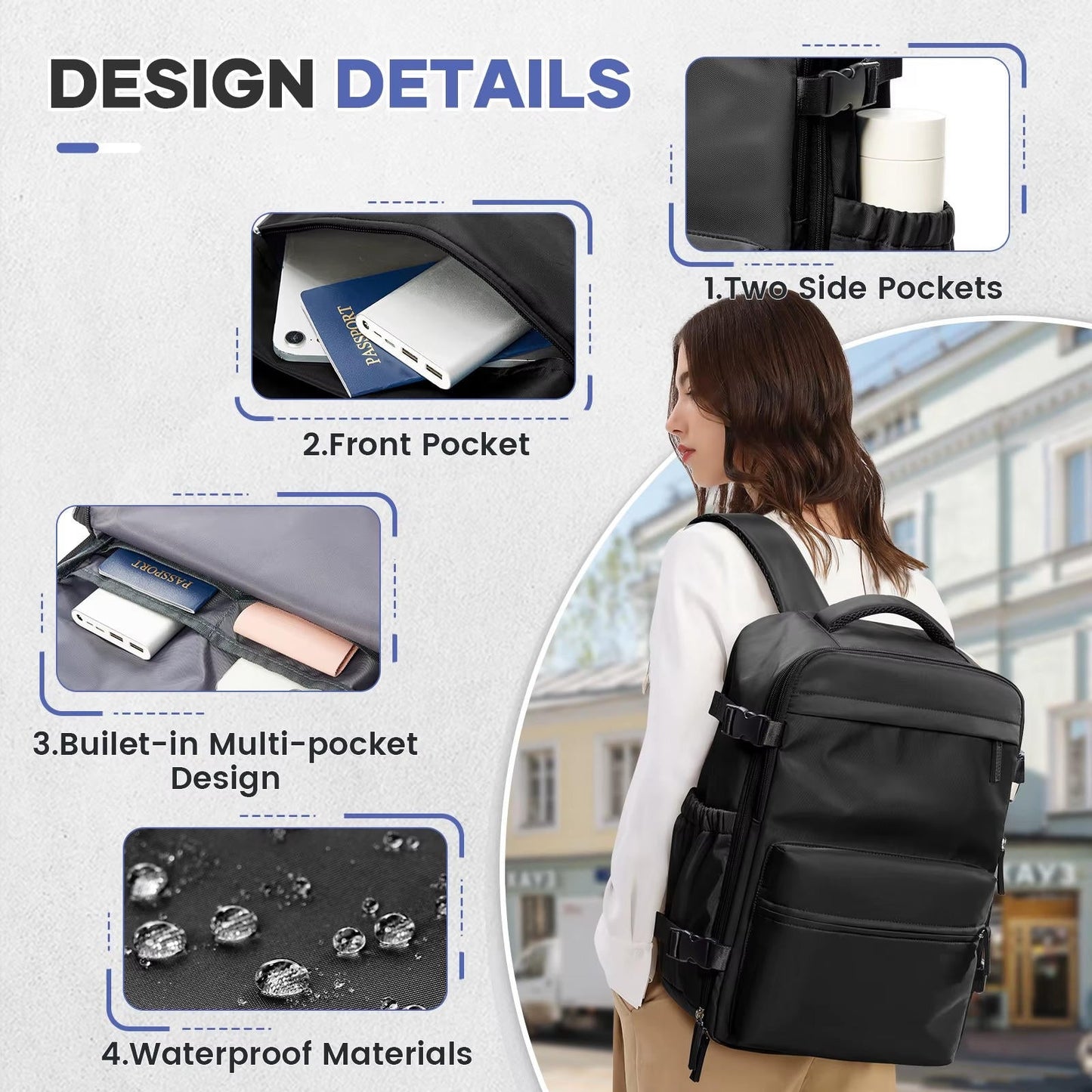 15.6in Vacuum Compression Travel Backpack