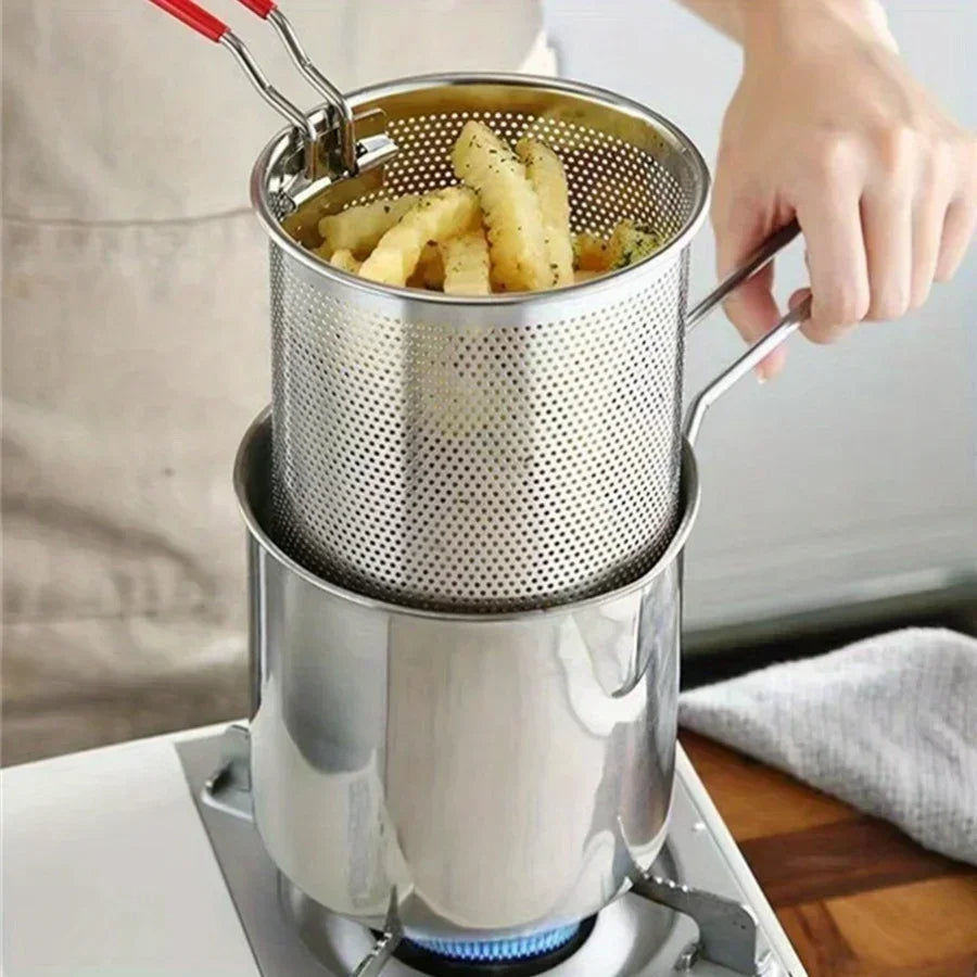 1200ml Stainless Steel Deep Fryer Pot