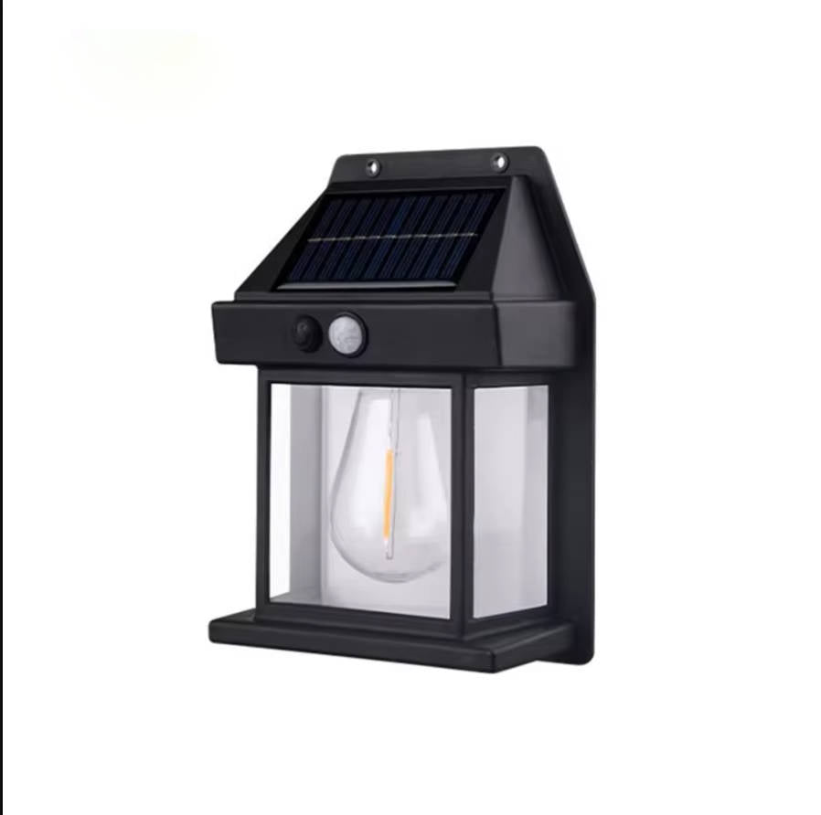 Solar Motion-Sensor Wall Lamp, 2-Set