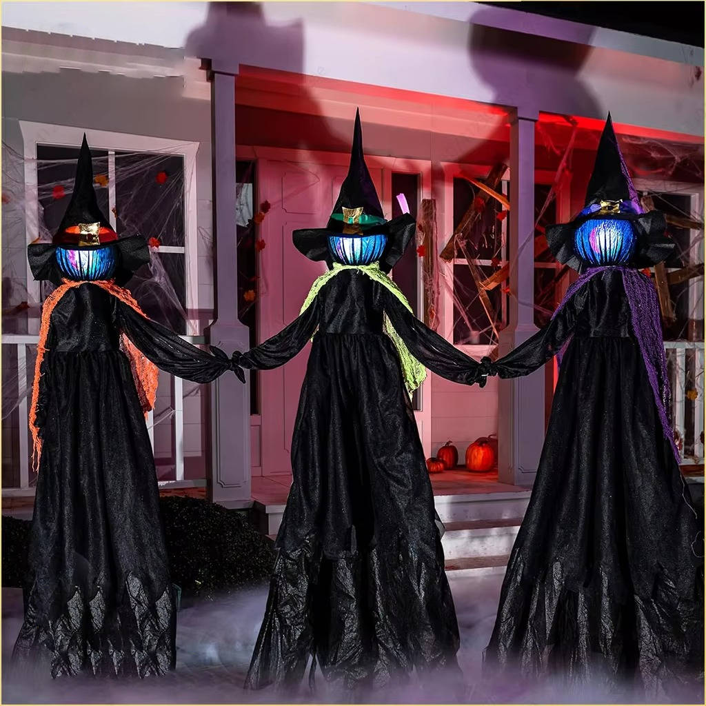 3-Pc Sound Activated Halloween Witch Set