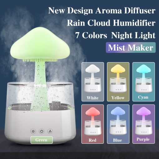 Rain Cloud Aromatherapy Diffuser & Night Light