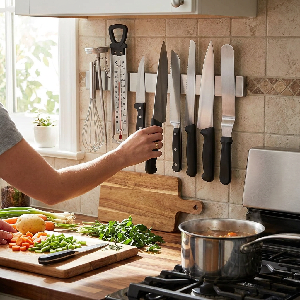 Magnetic Knife And Tools Holder lifestyle