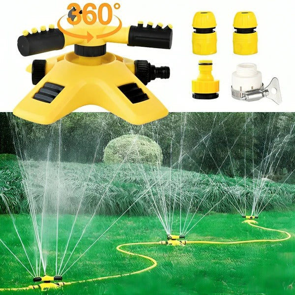 360° Rotating Lawn Sprinkler, 4-Angle