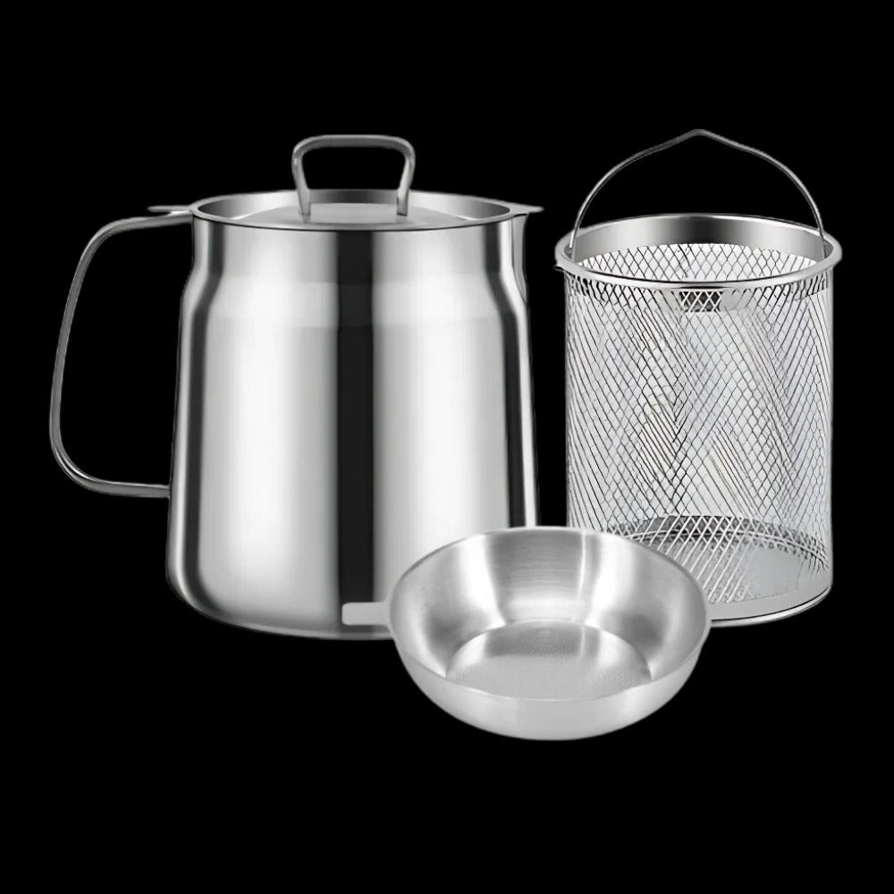 2-in-1 Deep Frying Pot with Oil Strainer