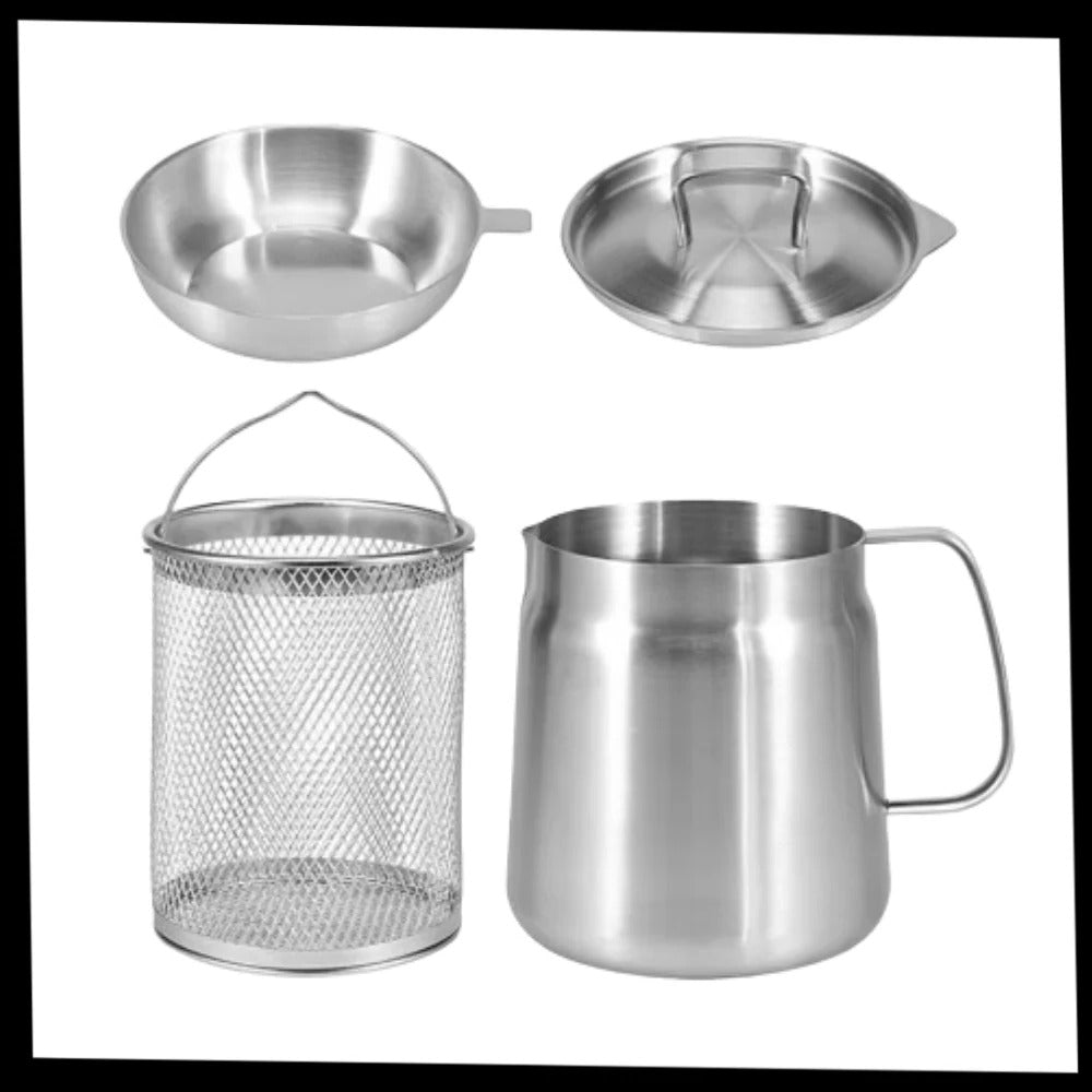 2-in-1 Deep Frying Pot with Oil Strainer
