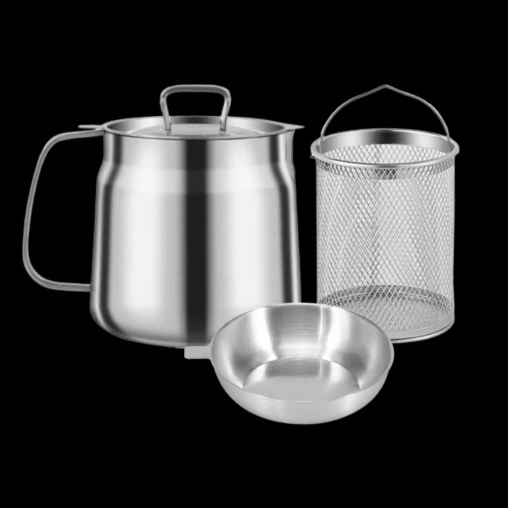 2-in-1 Deep Frying Pot with Oil Strainer
