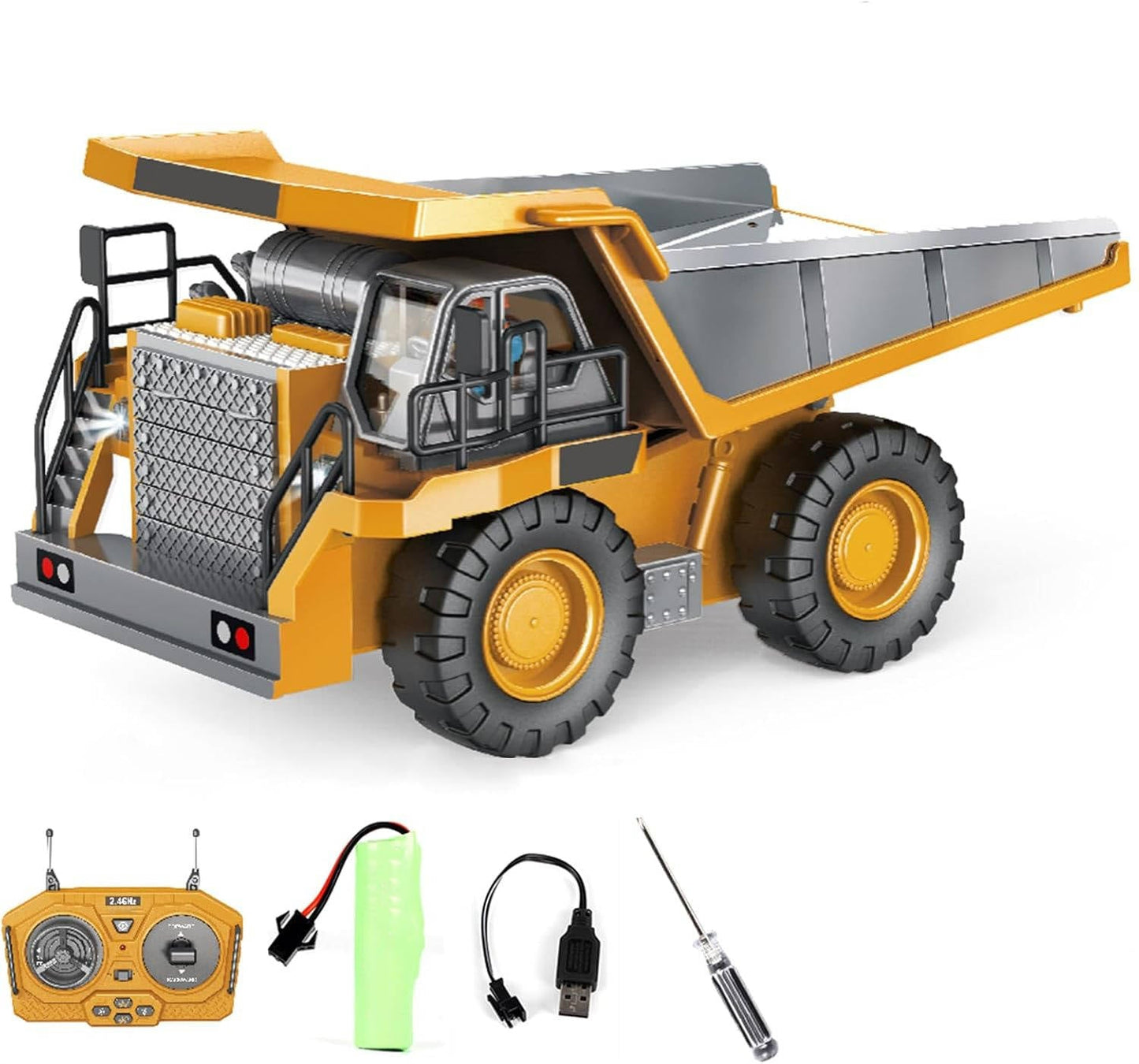 4WD RC Excavator Bulldozer Dump Truck Set