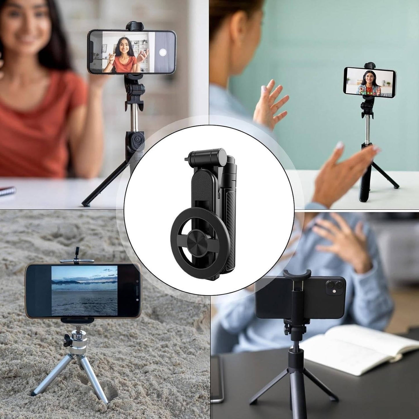 4-in-1 Magnetic Selfie Stick, Extendable