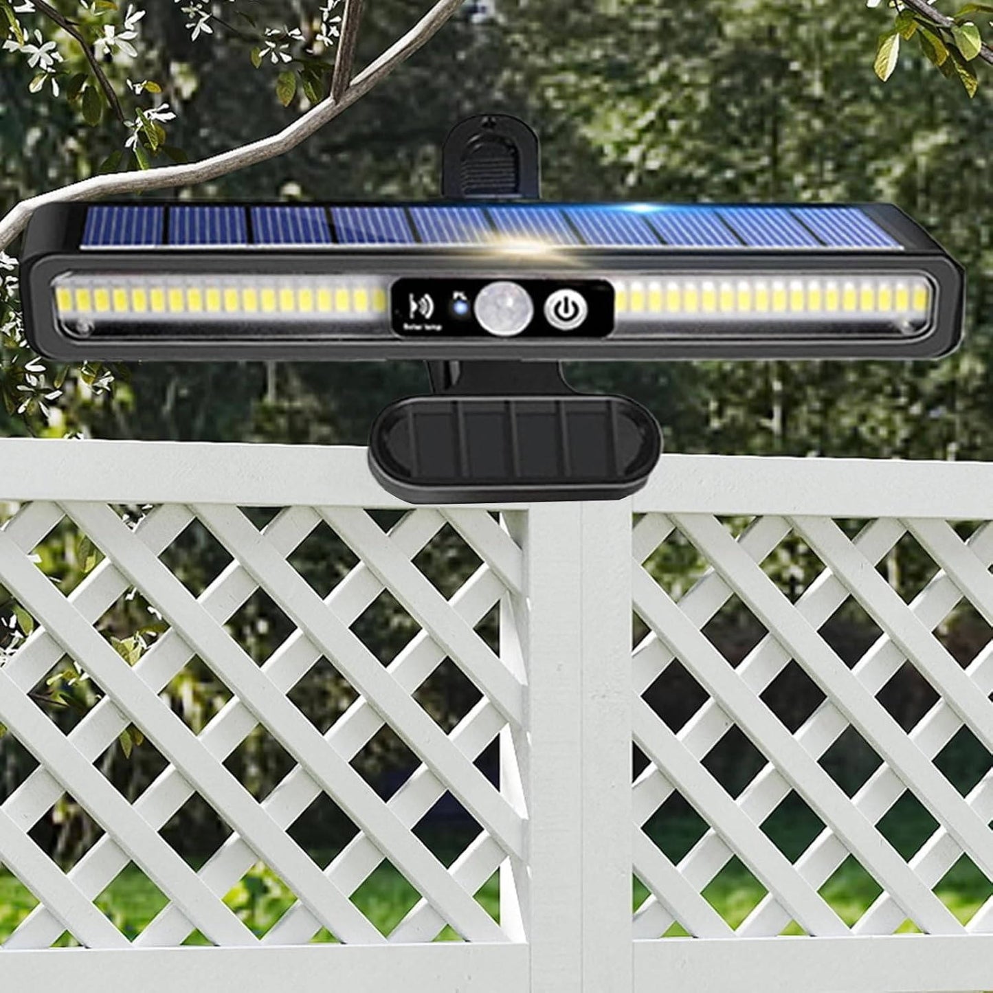 Solar Motion-Sensor Fence Lights, 2-Set