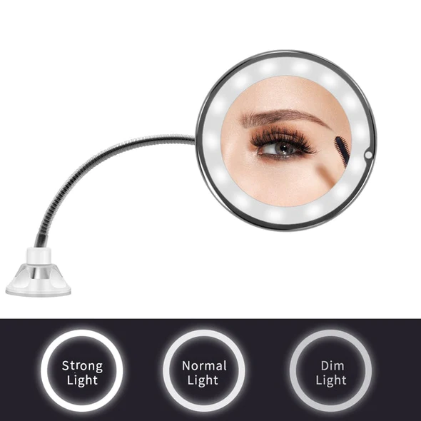 10X LED Gooseneck Magnifying Mirror