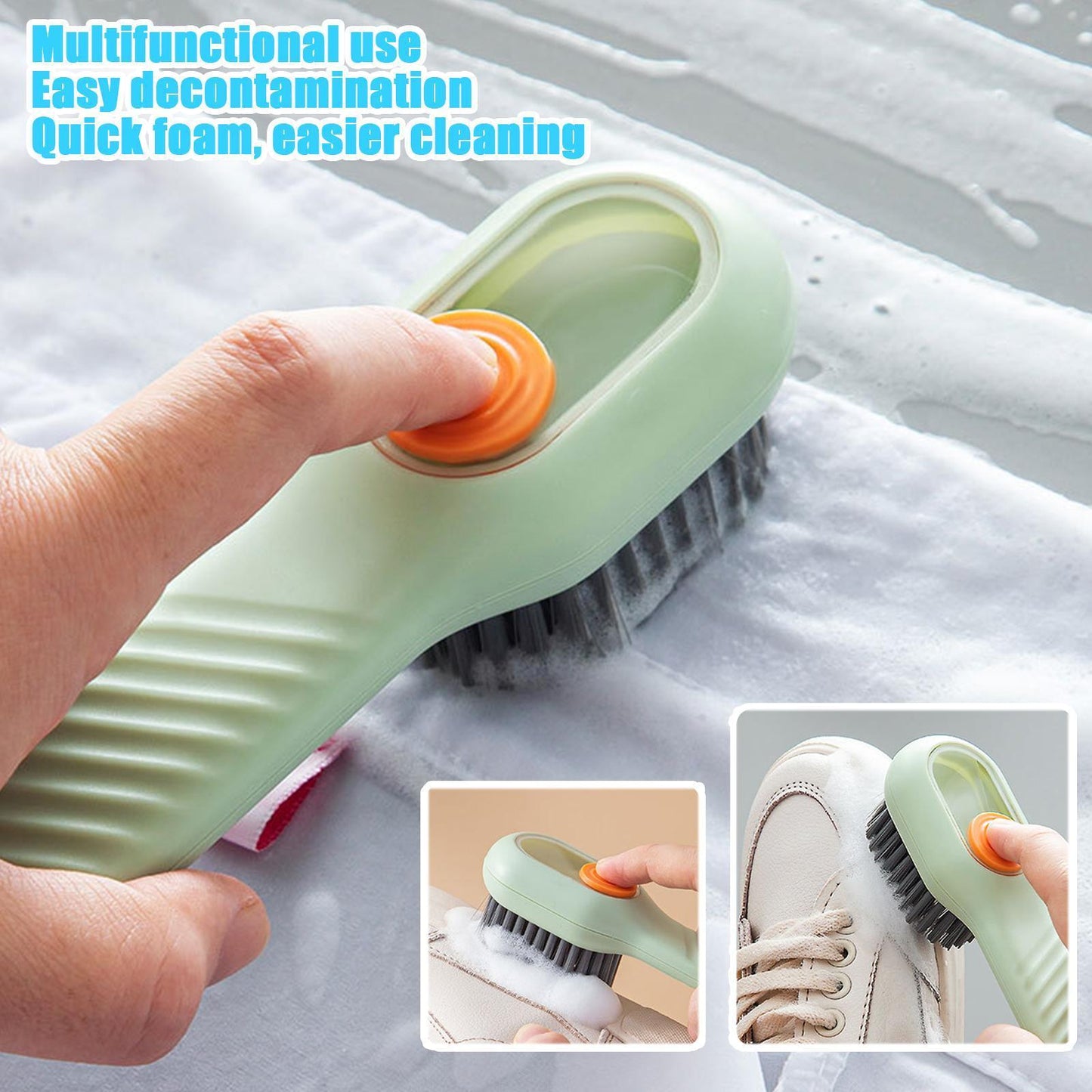 Automatic Liquid Shoe Cleaning Brush, 2-Set