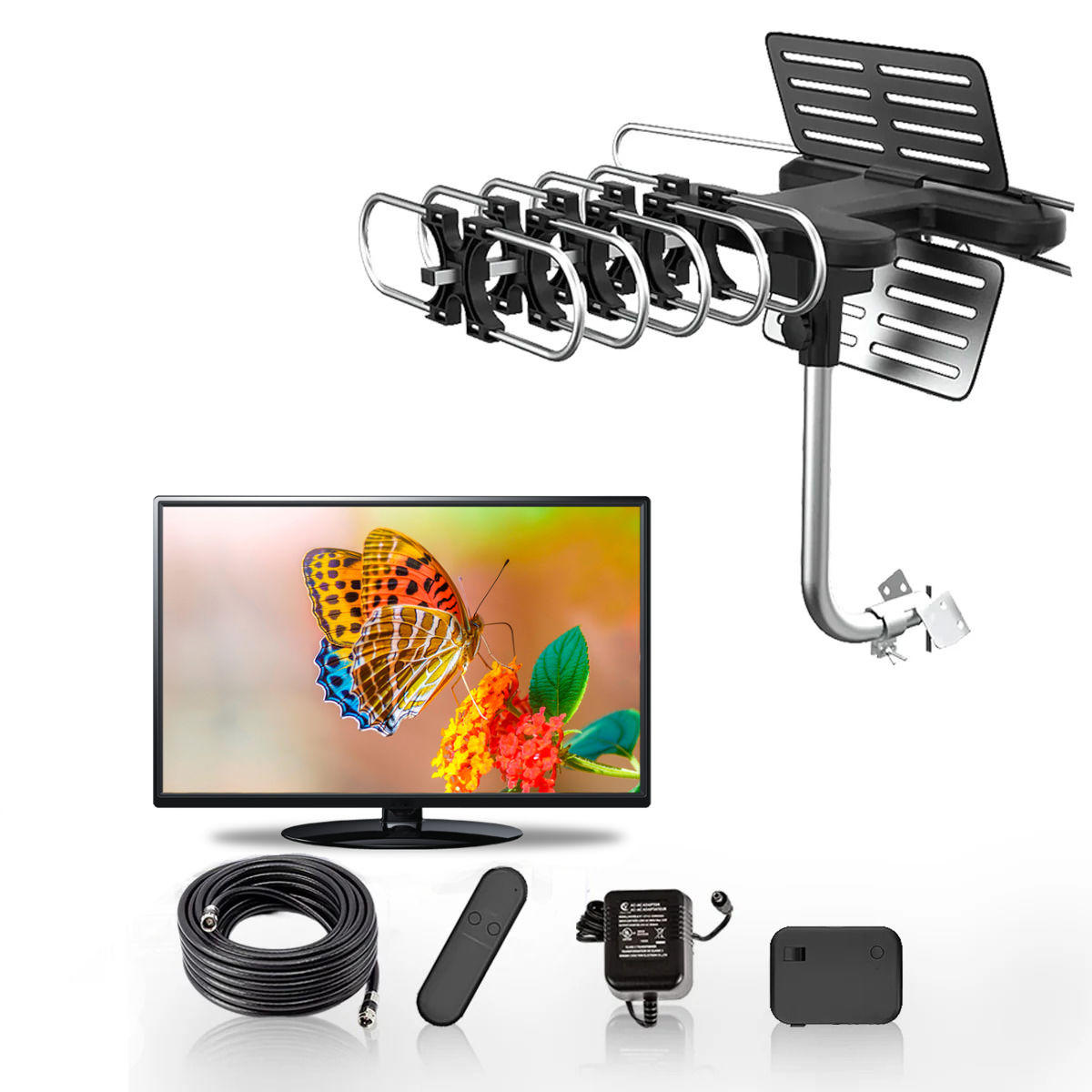 360° Long Range Outdoor HD TV Antenna