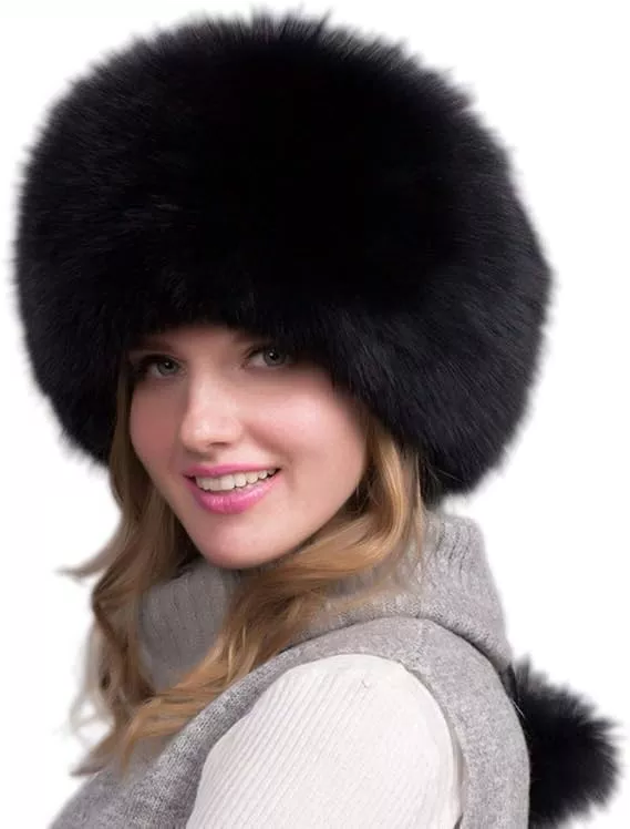Natural Fox Fur Winter Hat