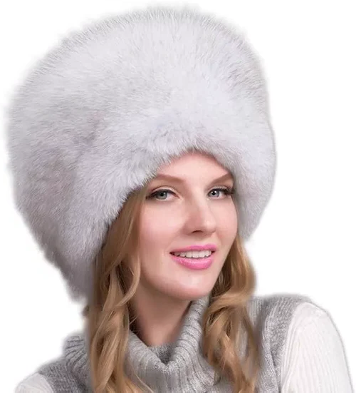 Natural Fox Fur Winter Hat