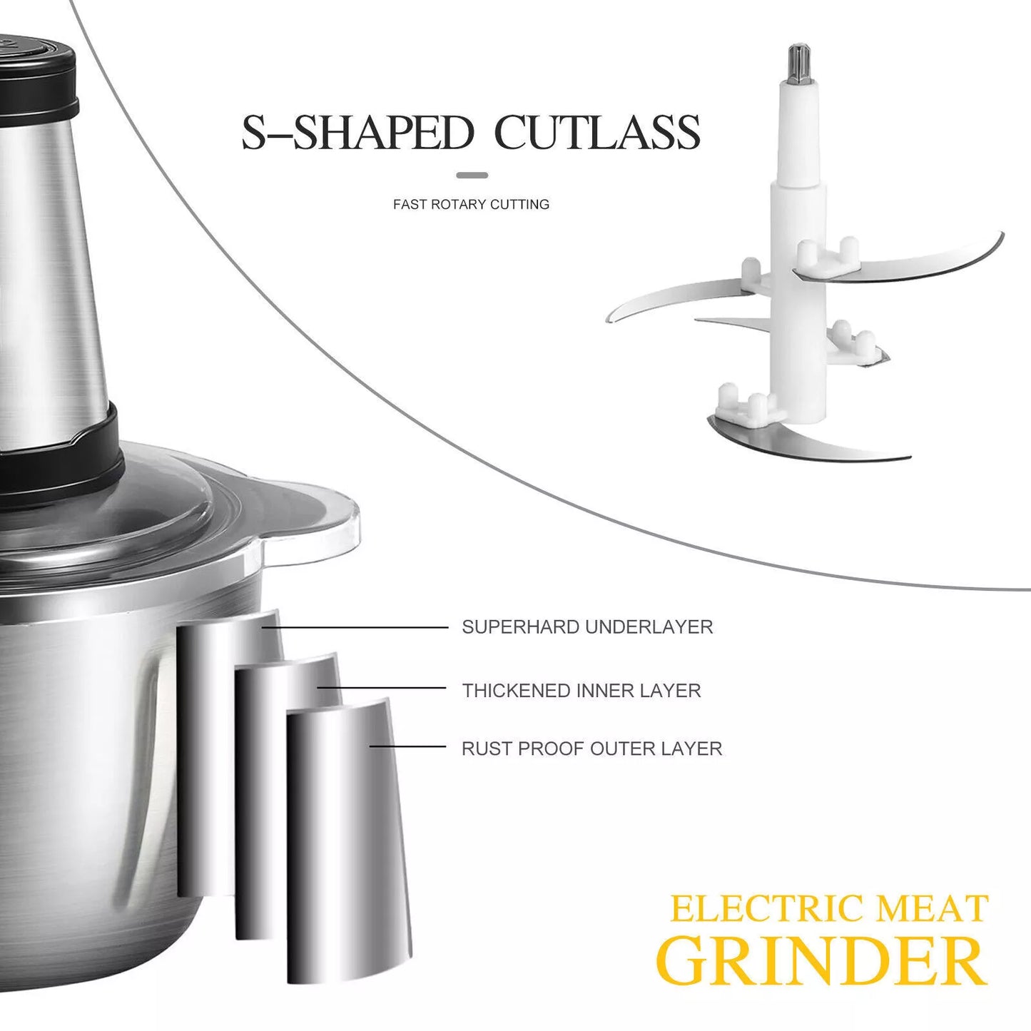 2L Electric Food Chopper, 300W