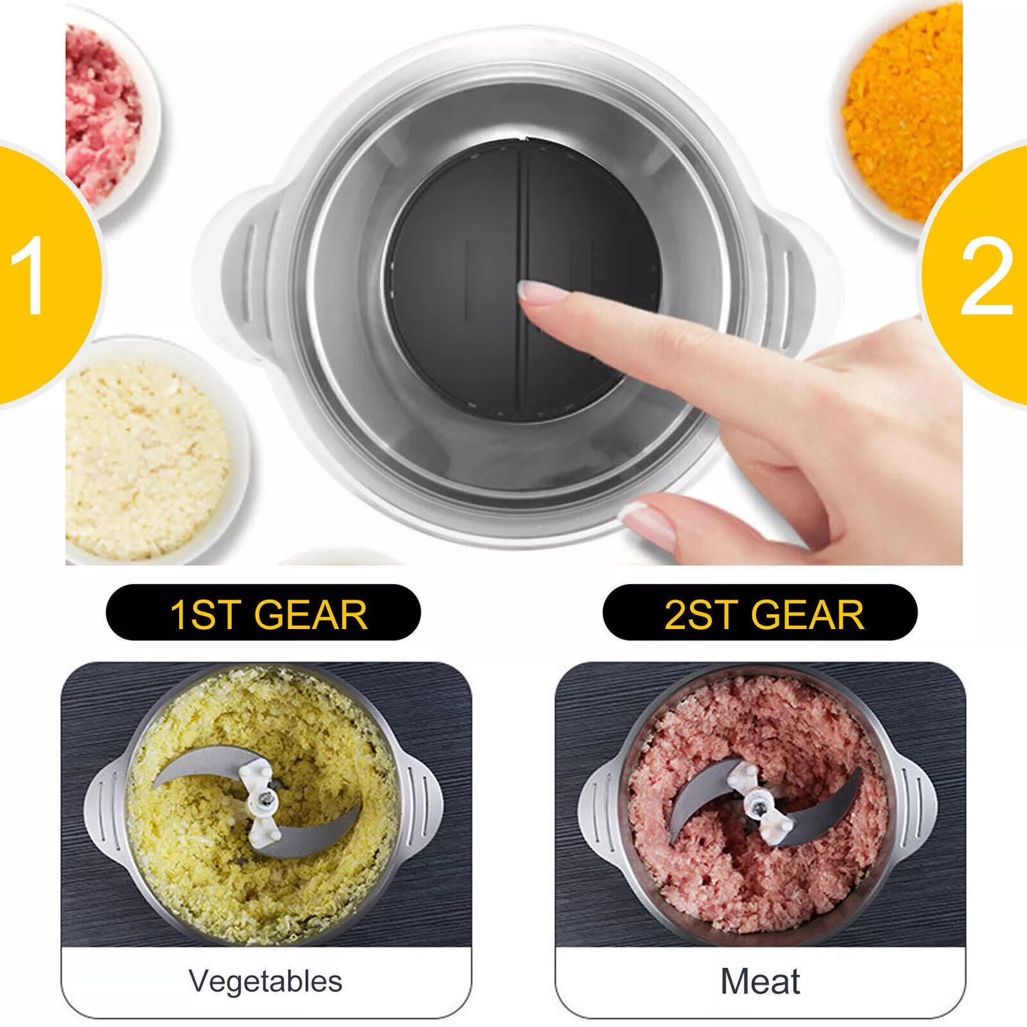 2L Electric Food Chopper, 300W