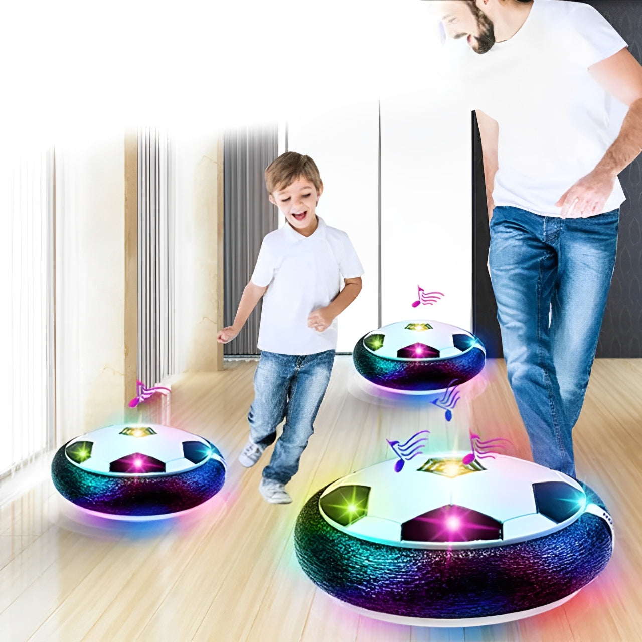 Hover Soccer Ball with LED Lights, 2-Pack