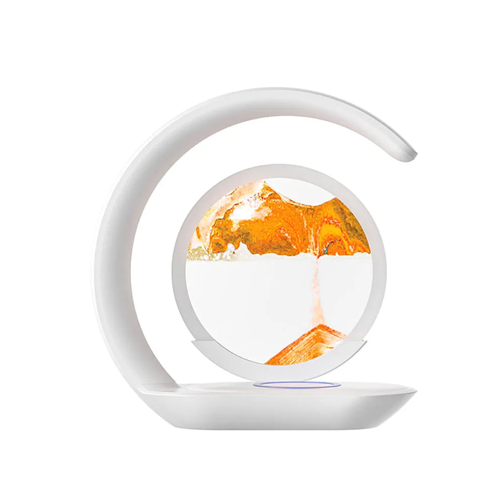 3D Sand Art Table Lamp, Wireless Charger